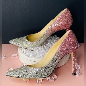 Jimmy Choo Authentic Romy 100 Gradient Ombré Heels. Almost Brand New. Sz 37.5